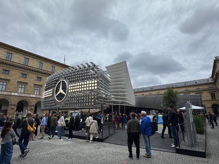 9일(현지시간) 독일 뮌헨에서 열린 IAA(뮌헨 모빌리티쇼) 2025에 마련된 메르세데스-벤츠 전시관 전경  ⓒ데일리안 편은지 기자 