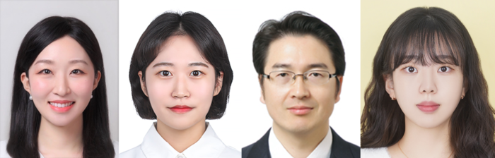 왼쪽부터 고아라 교수, 박사과정 박현지 씨, 이연종 교수, 박사과정 천지원 씨