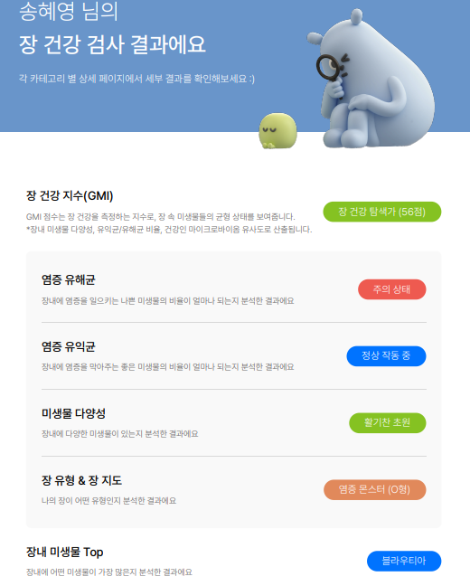 스마일 것 검사 결과