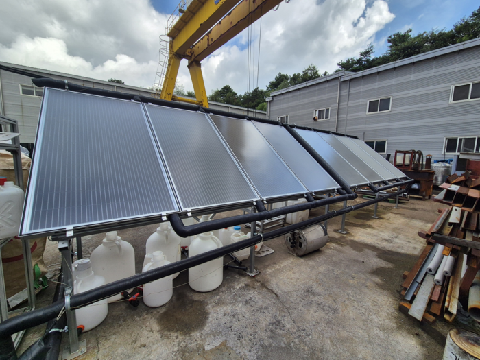 태양열 에너지를 활용한 막증류법 설비 모습. (과기정통부 제공)