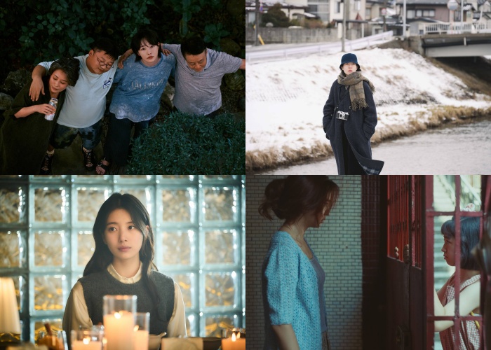 올해 신설된 경쟁 부문에 초청된 장루(장률) 감독의 '루오무의 황혼', 미야케 쇼 감독의 '여행과 나날', 수치 감독의 '소녀', 임선애 감독의 '실연당한 사람들을 위한 일곱 시 조찬모임'(위 왼쪽부터 시계방향)
