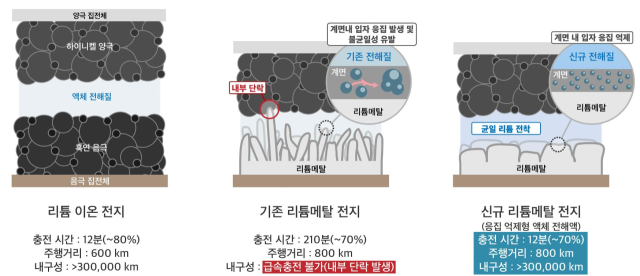 연구팀이 개발한 리튬메탈전지 기술. 사진 제공=KAIST