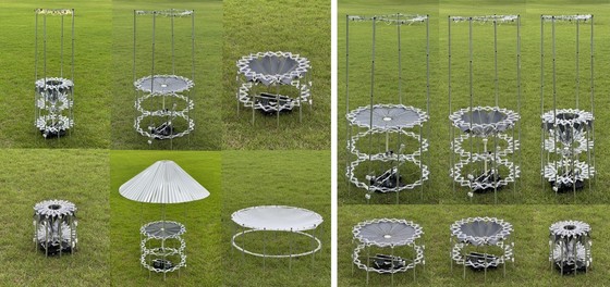  The modular robotic furniture OnOBOT developed by the research team of Dr. Kwak So-na and Dr. Lim Yun-seop at the Korea Institute of Science and Technology (KIST) Intelligent Interaction Research Center. It transforms into a table with a parasol, a hammock, a storage box, and more, depending on the surrounding environment and user purpose (Provided by KIST) / News1