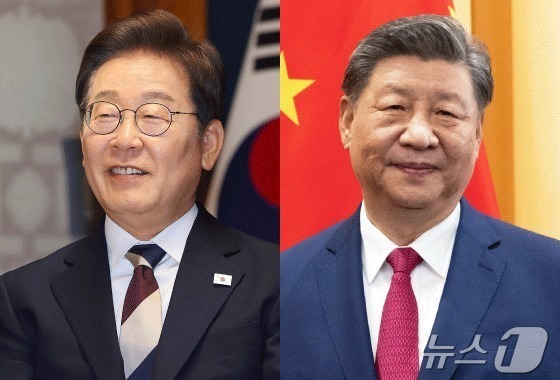 South Korea President Lee Jae Myung and Chinese President Xi Jinping / News1