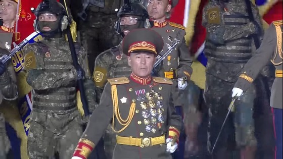 Special Operations Forces commander Jeon Young-chan at a North Korean fever ceremony recorded and broadcast by North Korean Central Television on October 11 / Capture from Korean Central Television