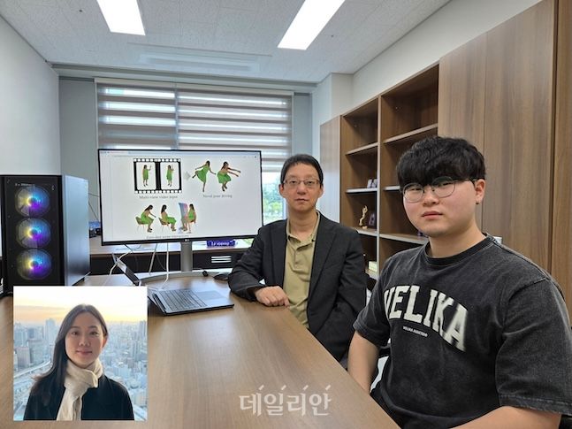 왼쪽부터 이지현 박사과정, 김태균 교수, 이창민 석사과정 ⓒKAIST