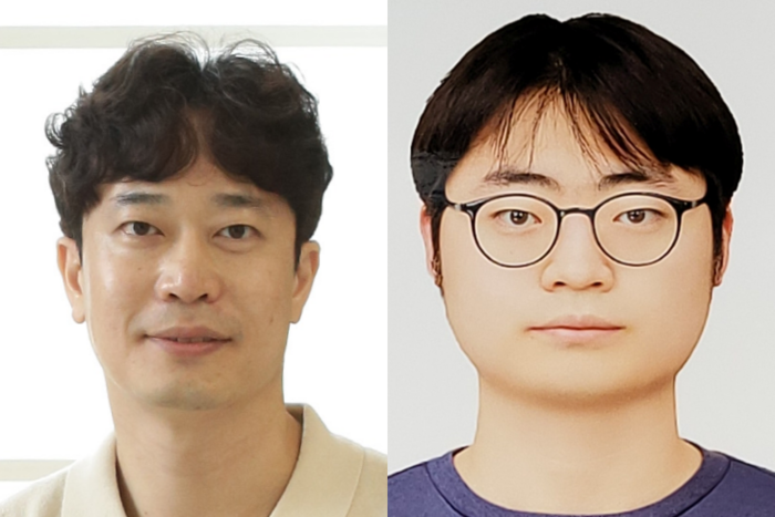 (왼쪽부터) 이상훈 DGIST 로봇및기계전자공학과 교수, 박재우 석박사통합과정생