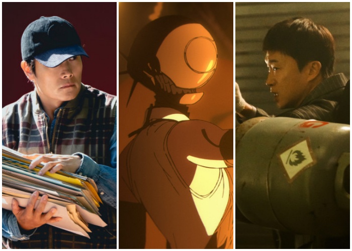 '어쩔수가없다' '극장판 체인소 맨: 레제편' '보스'(왼쪽부터) 사진제공=CJ ENM·소니픽쳐스·하이브미디어코프