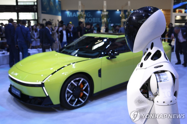 독일 'IAA 모빌리티 2025'에서 선보인 샤오펑 전기차. 연합뉴스