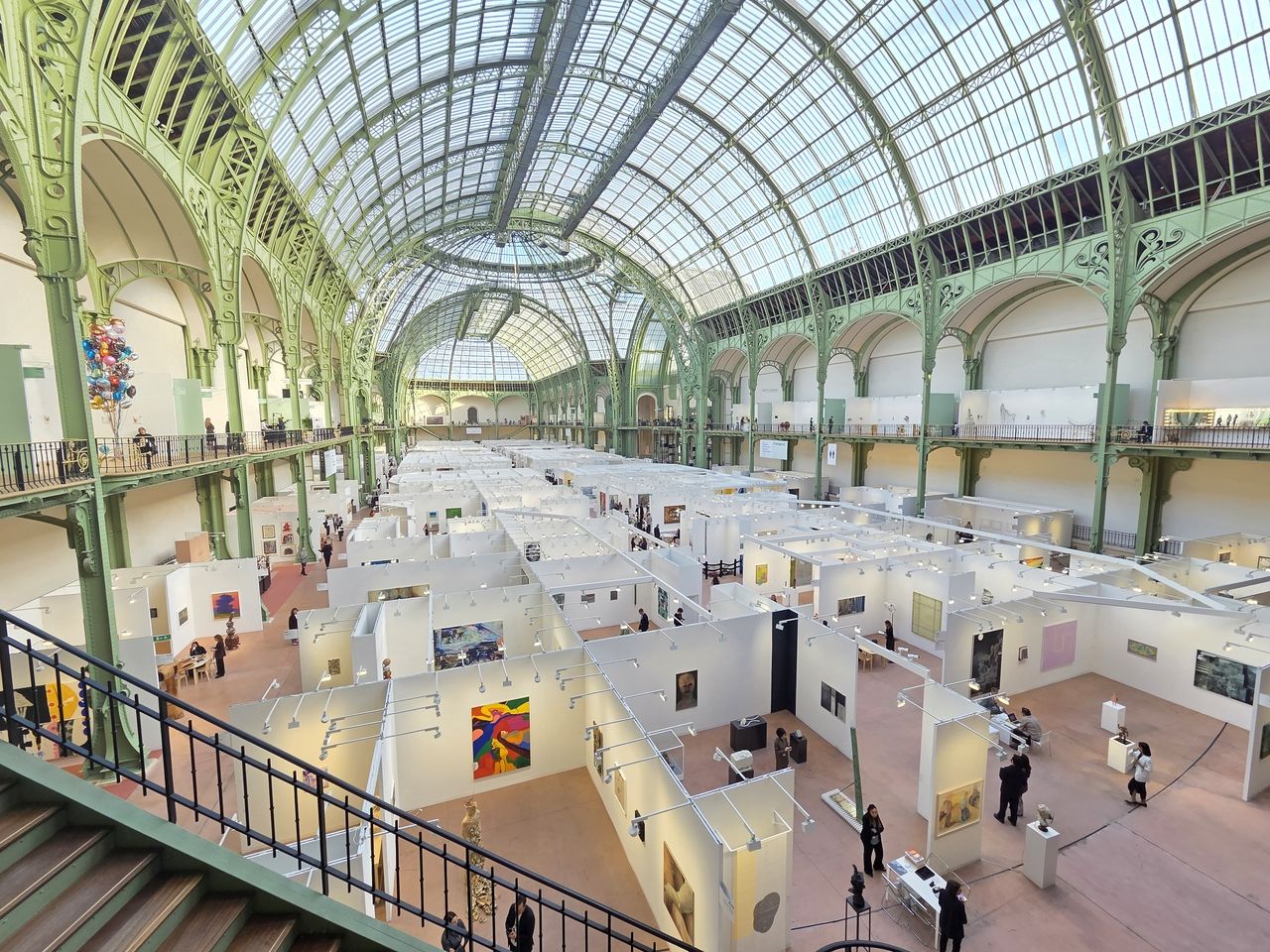 Galleries start to welcome guests on Wednesday morning for the VIP opening of Art Basel Paris 2025 at the Grand Palais in Paris. (Park Yuna/The Korea Herald)
