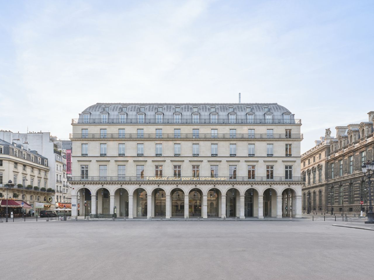 The Fondation Cartier pour l’art contemporain, 2 Place du Palais-Royal, Paris.© Jean Nouvel / ADAGP, Paris, 2025. Photo © Martin Argyroglo