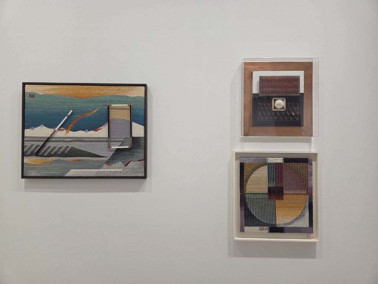 Installation view of works by Lee Shin-ja at Tina Kim Gallery's booth at Art Basel Paris 2025 on Wednesday at the Grand Palais in Paris, France. (Park Yuna/The Korea Herald)