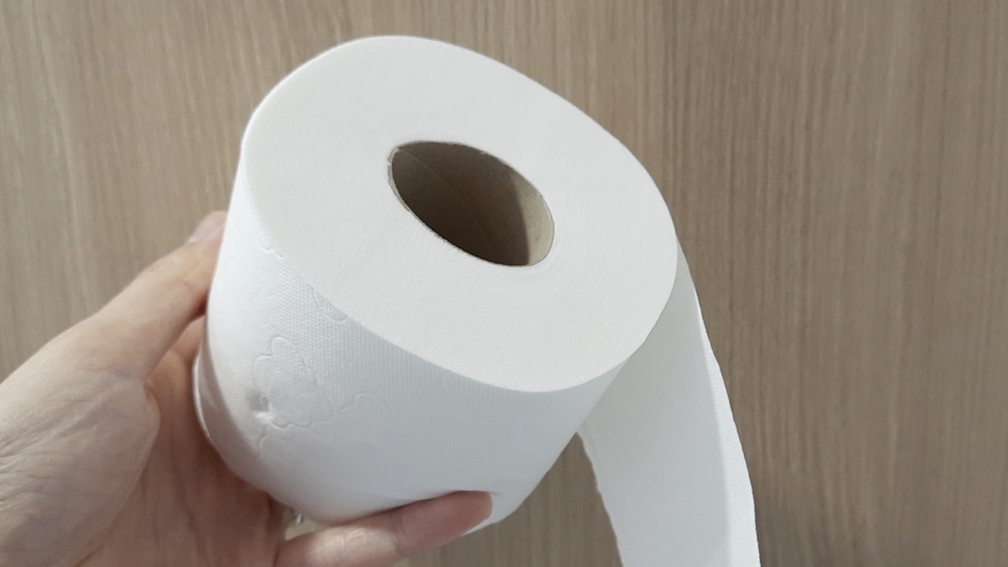 피자삼발이로 휴지 고정시키기