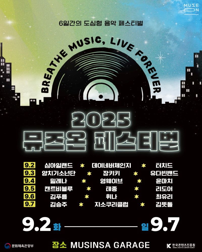 2025 뮤즈온 페스티벌 포스터 / 사진=한국콘텐츠진흥원
