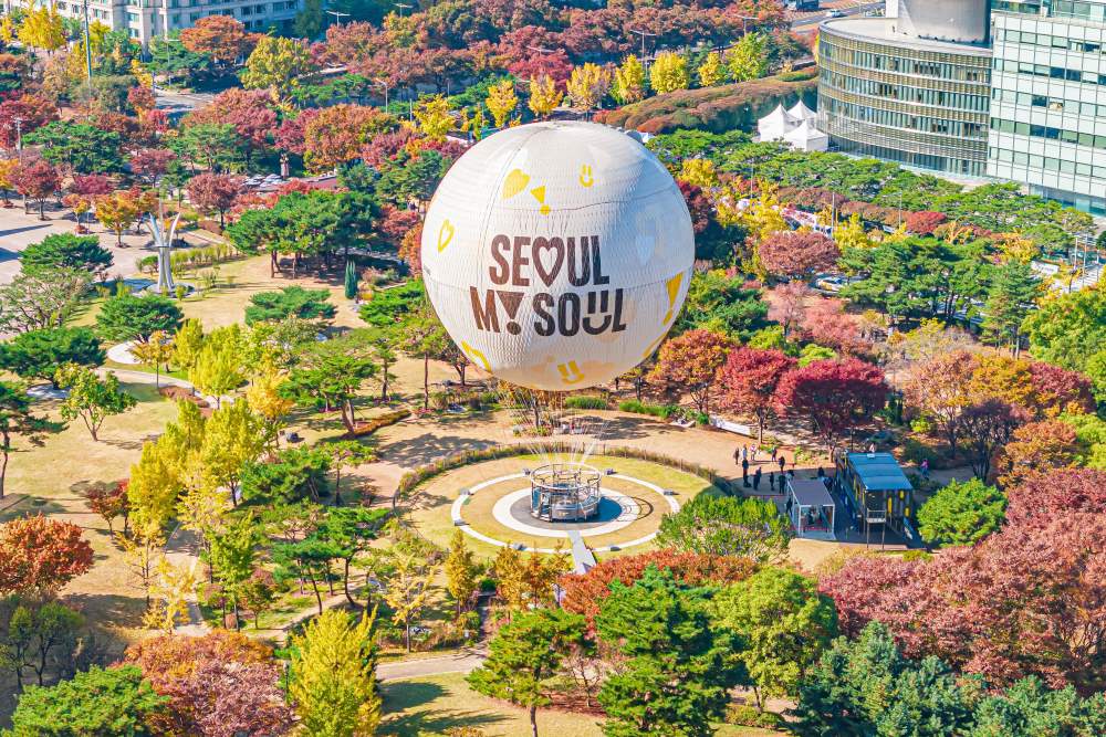 여의도 한강 공원과 서울달 / 사진=서울아카이브