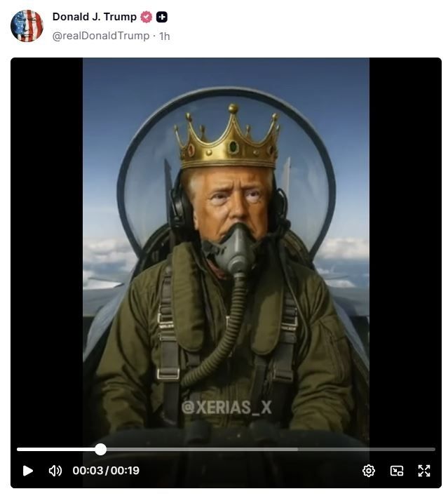  引用： Truth Social@realDonaldTrump