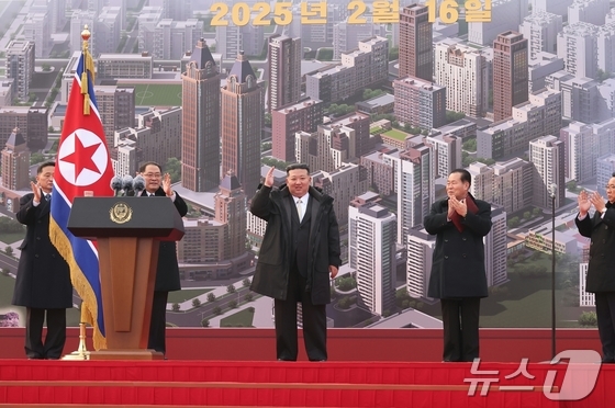  Kim Jong Un, General Secretary of the Workers\' Party of Korea, attending the groundbreaking ceremony for the construction of 10,000 residential units in Phase 4 of the Hwasong District on February 17 / Rodong Sinmun