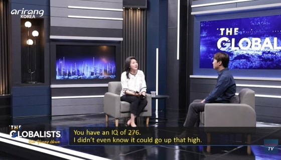  The interviewer is surprised that Young Hoon Kim\'s high IQ record / Courtesy of Arirang TV Korea