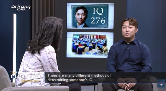  The world\'s hightest IQ: 276 holder Young Hoon Kim interviewing / Courtesy of Arirang TV Korea