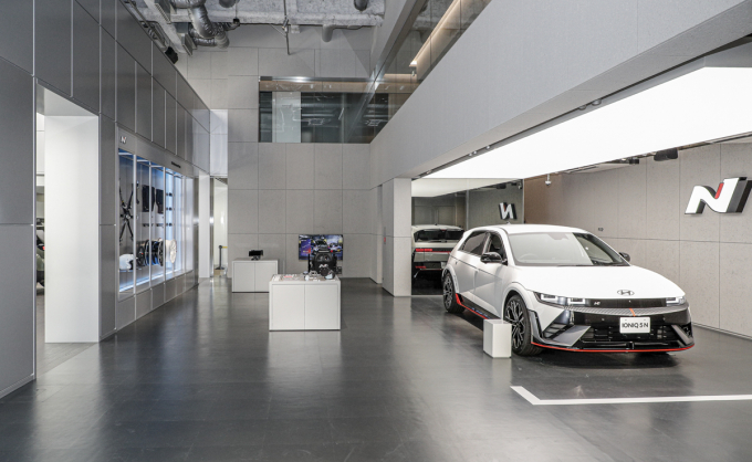 1층 전시장 내부 공간에 위치한 'N 스페이스'의 모습. /사진=한국자동차기자협회