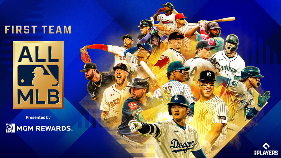 ▲ 미국 메이저리그 사무국이 14일 올해 최고 선수들로 꾸린 올 MLB 퍼스트 팀 및 세컨드 팀 명단을 공개했다. ⓒMLB.com 공식 홈페이지