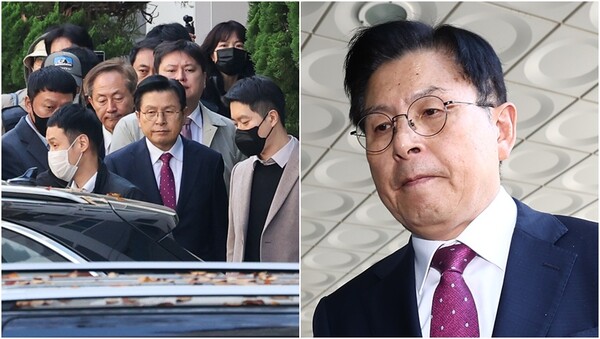 12일 서울 용산구 이태원 동 자택에서 내란특검팀에 의해 체포된 황교안 전 국무총리. ⓒ뉴스1 