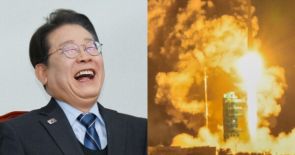 이재명 대통령(좌), 한국형 발사체 누리호(우). ⓒ뉴스1