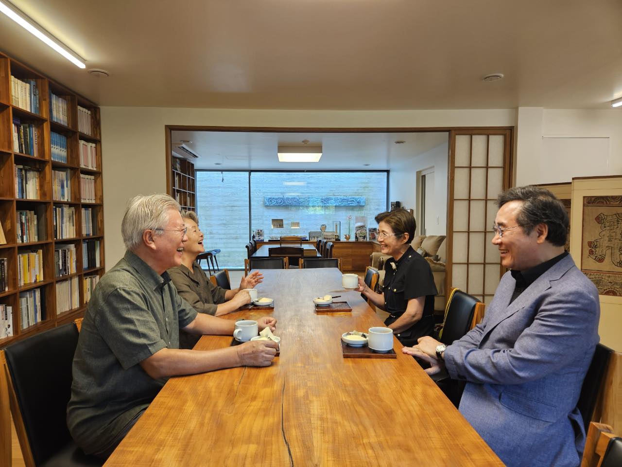 지난 9월 이낙연이 공개한 평산 회동 사진, 민주당 안팎으로 큰 파장을 불렀다. ⓒ이낙연 페이스북