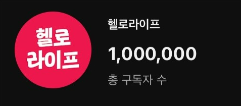 유튜브 채널 ‘헬로라이프’ 구독자 100만 달성 당시 캡처본.ⓒLG헬로비전