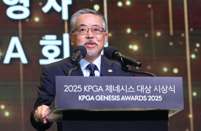 환영사하는 김원섭 KPGA 회장. ⓒ 데일리안 방규현 기자