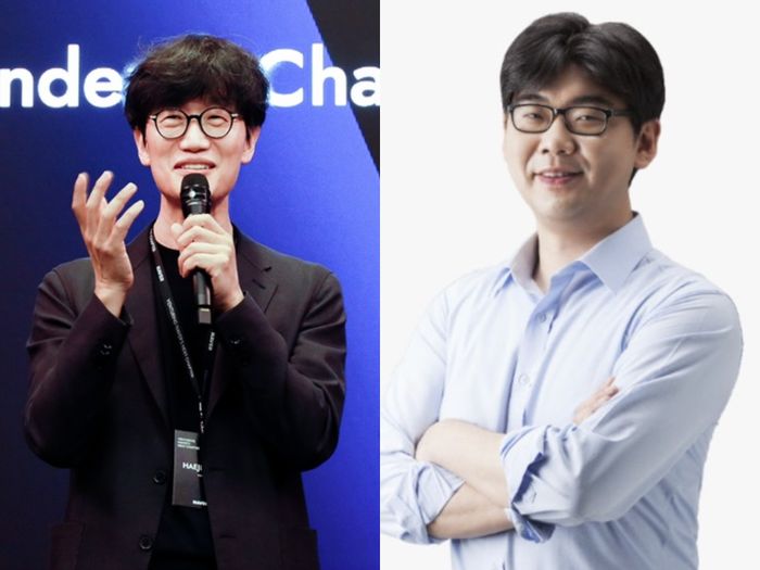 이해진 네이버 의장(왼쪽)과 송치형 두나무 의장.ⓒ각 사