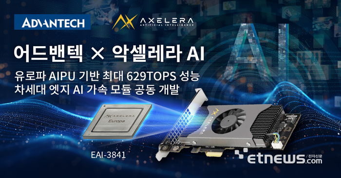 어드밴텍과 악셀레라 AI가 유로파 AIPU 기반 엣지 AI 가속 모듈을 공동 개발한다.