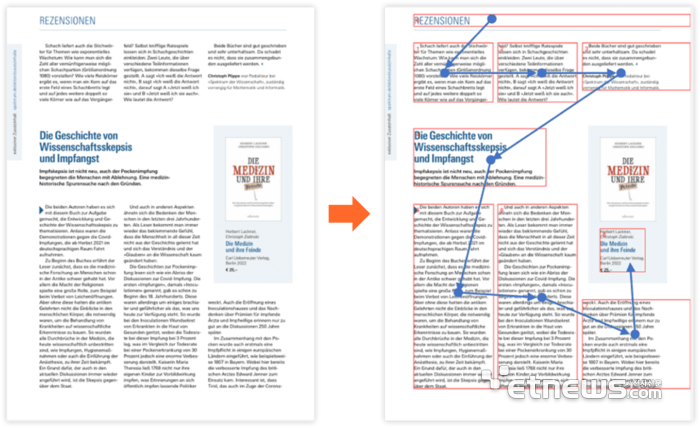 '파이뮤PDF프로'가 문서 데이터를 추출하는 모습.