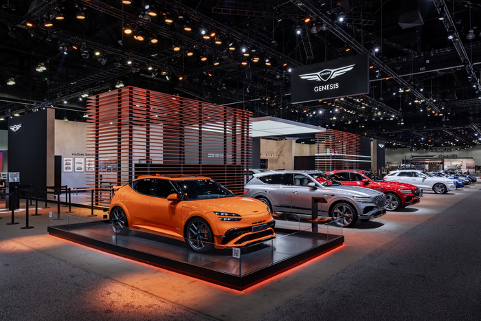 LA오토쇼에 전시된 제네시스 제품군