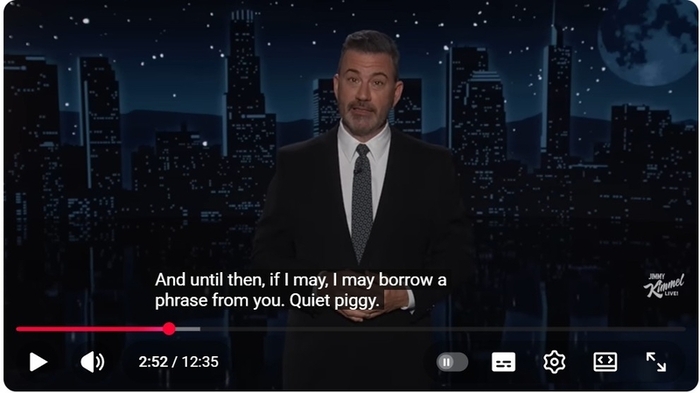 引用：YouTube＠JimmyKimmelLive