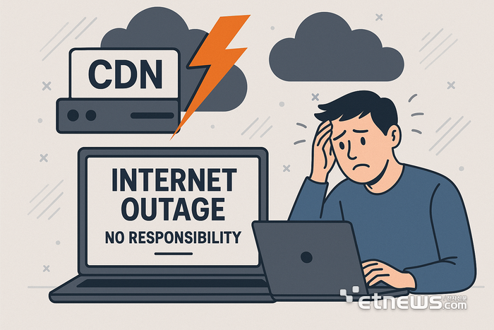 챗GPT로 생성한 인터넷 장애 이미지