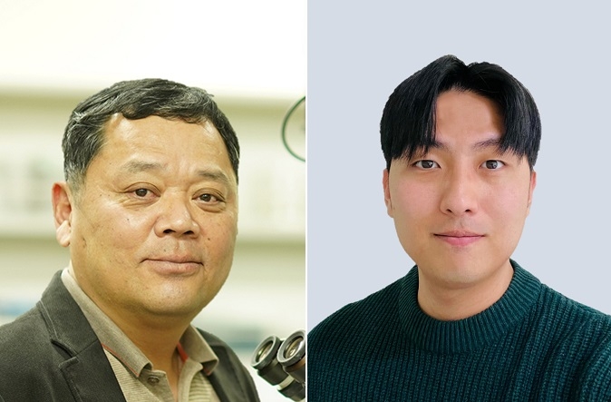임근배 포스텍 교수(왼쪽)와 박사과정 최운재 씨