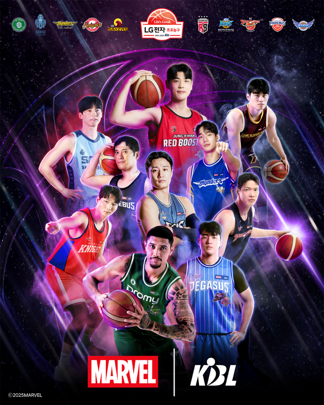 KBL-마블 협업 포스터./KBL
