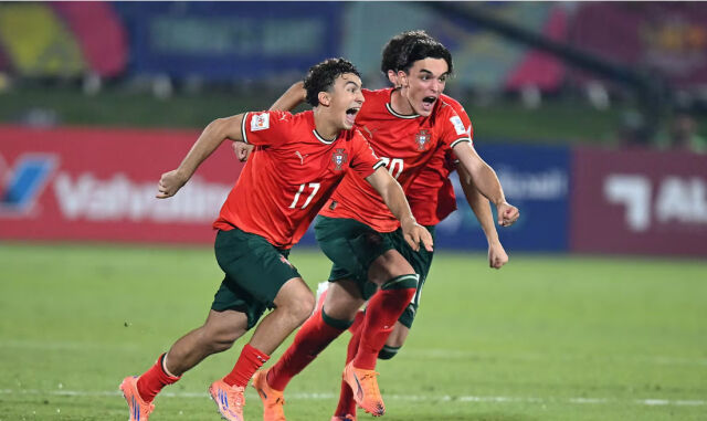 브라질과 준결승전 승부차기에서 승리한 후 기뻐하는 포르투갈 선수들. /FIFA 제공
