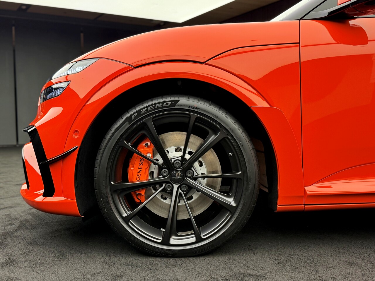 제네시스 GV60 마그마 전용 21인치 휠. / 허인학 기자