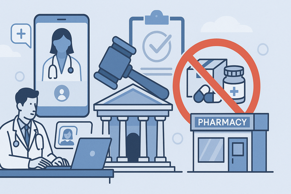 국회에서 이른바 ‘닥터나우 방지법’을 담은 약사법 개정안이 국회 법제사법위원회를 통과하면서 국민 편익을 위한 서비스가 과도한 규제에 사라질 위기에 놓였다는 우려의 목소리가 나오고 있다. / AI 생성 이미지