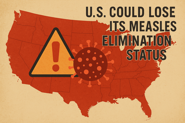 미국 내에서 지난 12개월 동안 1700명 넘는 홍역 환자가 발생하면서 미국이 ‘홍역 퇴치국’ 지위를 잃을 위기에 쳐했다. / AI 생성 이미지