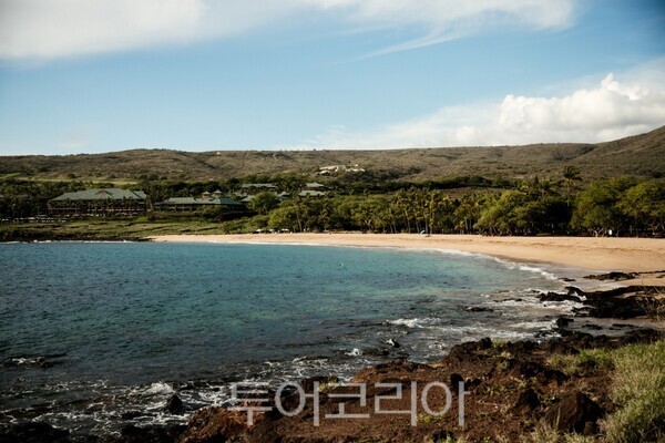 라나이 훌로포에 해변 공원의 초승달 모양 백사장. /사진 -하와이 관광청