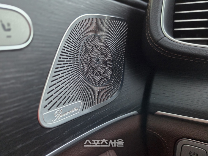 벤츠 GLS580은 부메스터 서라운드 사운드 시스템이 탑재된다. 13개의 스피커로 590W 출력을 낸다. 양평 | 원성윤 기자 socool@sportsseoul.com