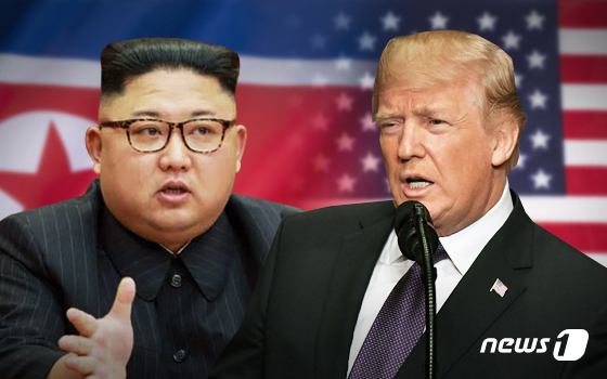 Kim Jong Un, General Secretary of the Workers\' Party of Korea, and Donald Trump, President of the U.S. / News1