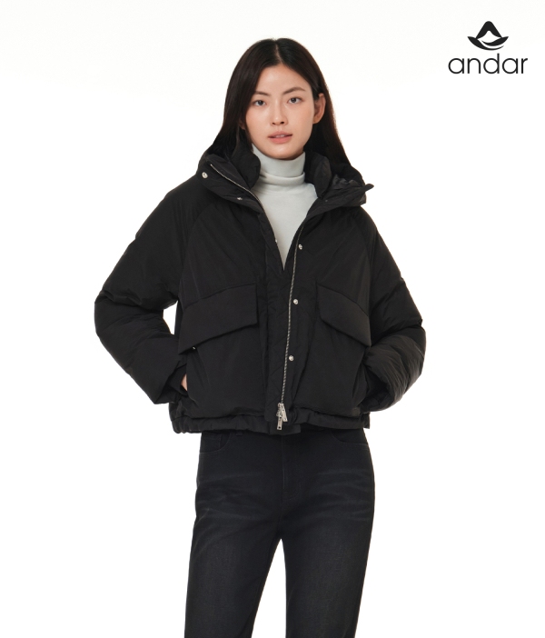 이미지 = 안다르 스테이 웜 숏 패딩 자켓