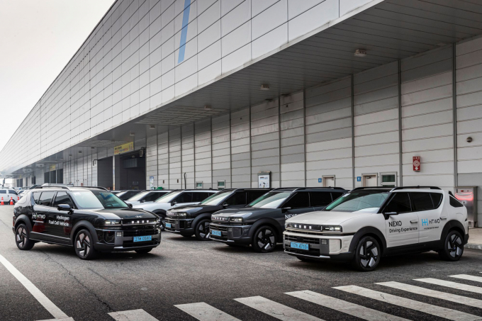  ‘월드 하이드로젠 엑스포 2025’에 전시된 디올 뉴 넥쏘의 모습. /사진=현대차