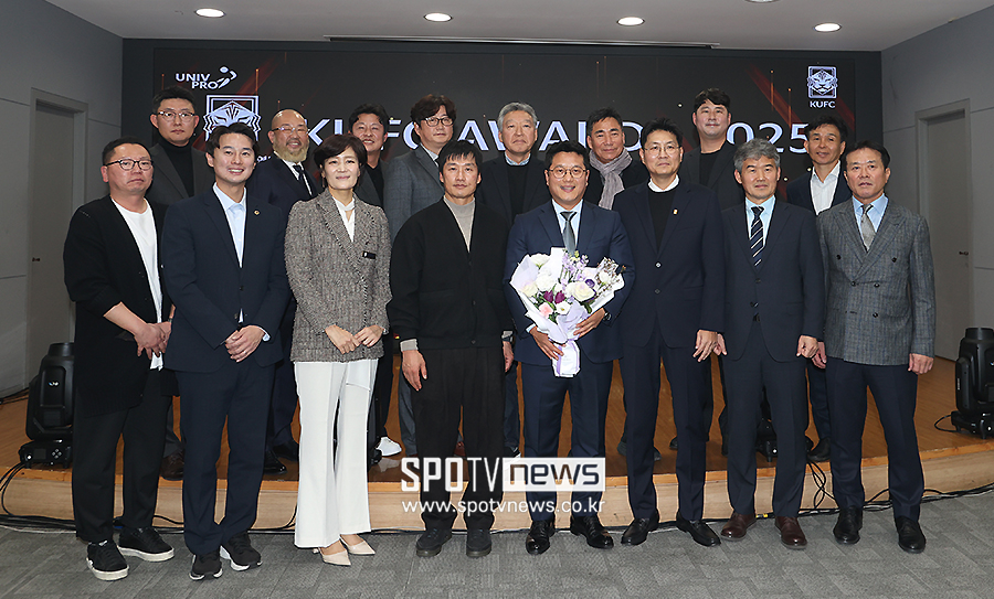 ▲ 한국대학축구연맹 박한동 회장 한국대학축구연맹 시상식 ⓒ곽혜미 기자