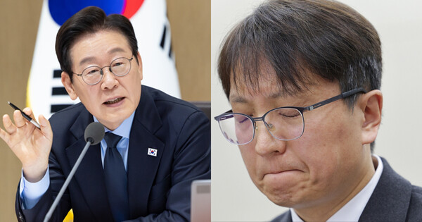 이재명 대통령(오른쪽)과 박대준 쿠팡 대표이사. ⓒ뉴스1 