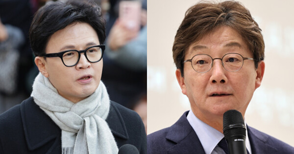 한동훈 전 국민의힘 대표(왼쪽)와 유승민 전 의원. ⓒ뉴스1